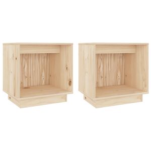 vidaXL Comodini 2 pz 40x30x40 cm in Legno Massello di Pino
