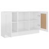 vidaXL Credenza Bianco Lucido 120x30,5x70 cm in Legno Multistrato