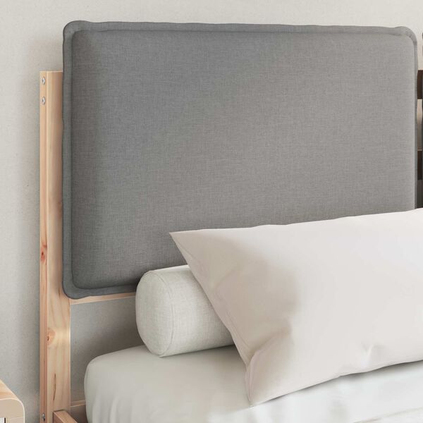 vidaXL Letto con Testiera Rivestita Grigio chiaro 120 x 190 cm