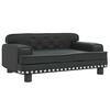 vidaXL Divano per Bambini Nero 70x45x30 cm in Similpelle