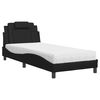 vidaXL Letto Viana con Materasso Nero 90x200 cm in Similpelle