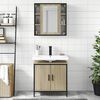 vidaXL Set Mobili da Bagno 2 pz Rovere Sonoma in Legno Multistrato