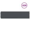 vidaXL Bordure per Prato 20 pz Antracite Acciaio Laminato a Freddo