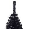 vidaXL Albero di Natale Artificiale a Met&agrave; con Base Nero 150 cm PVC