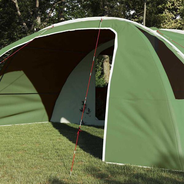 vidaXL Tenda Tunnel per 6 Persone Verde e Bianco 700 x 590 x 215 cm
