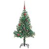 vidaXL Albero di Natale Artificiale Imbiancato con Luci LED 150 cm