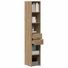 vidaXL Libreria con cassetto Rovere artigianale 30 x 42.4 x 185.2 cm