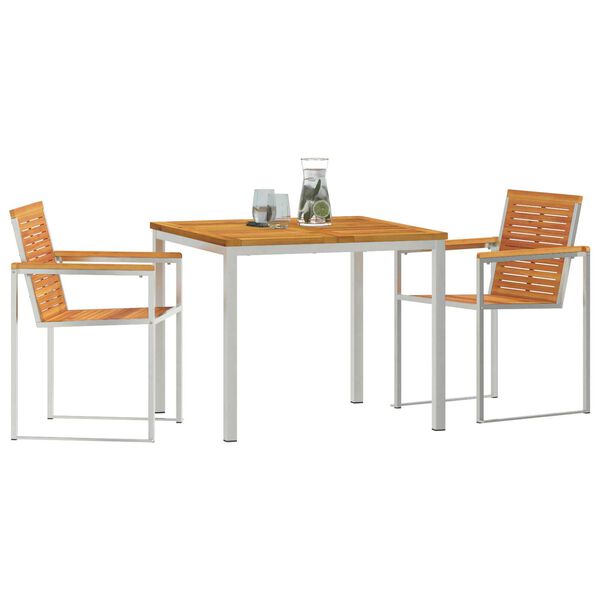 vidaXL Setdapranzodagiardino 3 pcs Acacia solida