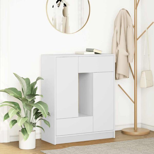 vidaXL Credenza con Cassetti e Ante Bianco 73x31x90 cm