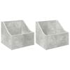 vidaXL Scatola per dischi LP 2 pz Grigio Cemento 37 x 33 x 32 cm