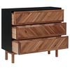 vidaXL Credenza 90x33,5x80 cm in Legno Massello di Acacia e MDF