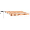 vidaXL Cornice per Tenda Manuale con LED Giallo e Arancione 2,5 x 2 m