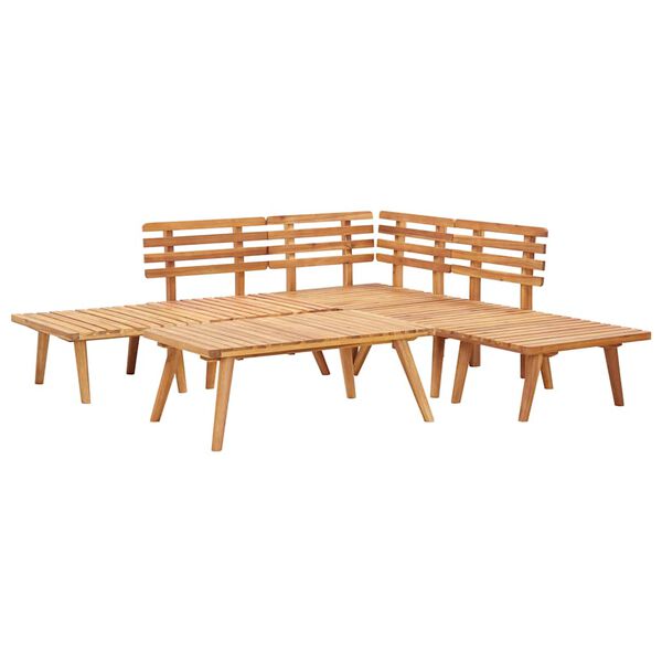 vidaXL Set Divani da Giardino 6 pz in Legno Massello di Acacia