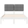 vidaXL Letto con Testiera Rivestita Grigio chiaro 120 x 190 cm