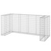 vidaXL Gabbione per Bidoni in Acciaio Zincato 254x100x110 cm