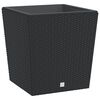vidaXL Fioriera con Interno Rimovibile Antracite 37 / 64 L PP Rattan