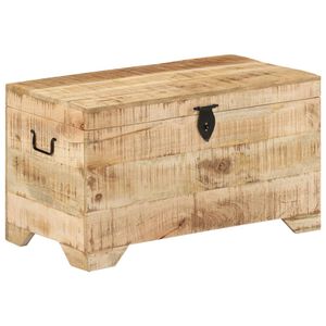 vidaXL Cassapanca in Legno Massello di Mango Ruvido