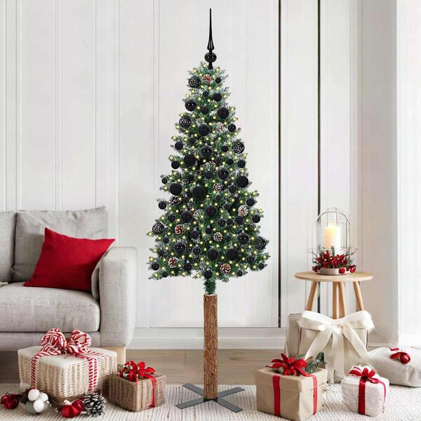 vidaXL Albero di Natale snodato con 300 LED Verde e Bianco 180 cm