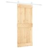 vidaXL Porta scorrevole Naturale e Bianco 85 x 210 cm