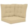vidaXL Cuscino per divano da esterno Poliestere Beige 60 x 40 x 10 cm