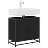 vidaXL Mobile Lavabo da Bagno Nero 65x33x60 cm in Legno Multistrato
