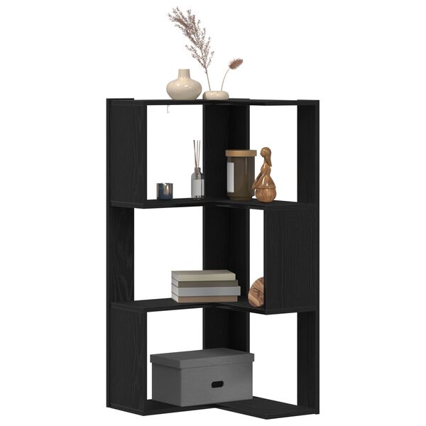 vidaXL Libreria Rovere Nero 50 x 50 x102 cm