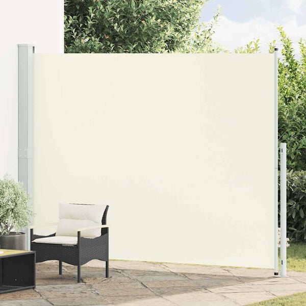 vidaXL Tenda Laterale Retrattile per Patio 220x300 cm Crema