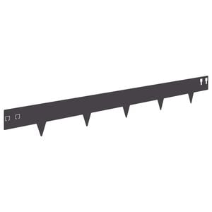 vidaXL Bordura per Prato 10 pcs 100 x 12 cm Acciaio Nero