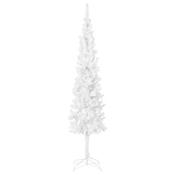 vidaXL Albero di Natale Sottile Bianco 210 cm