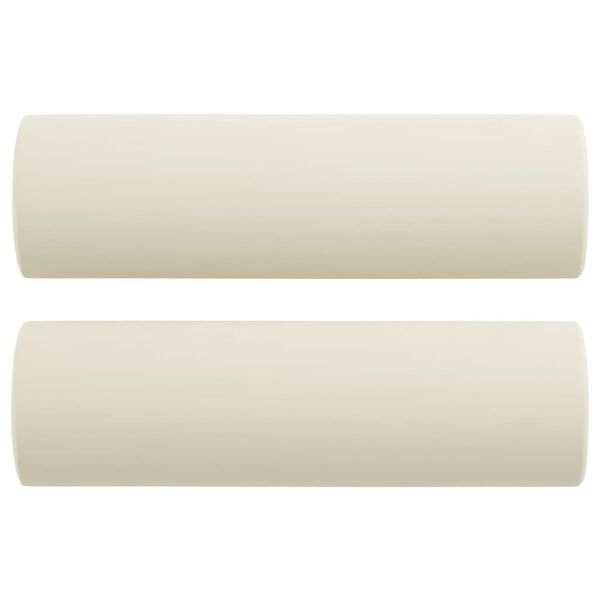 vidaXL Set di Divani 3 pz con Cuscini Crema in Velluto