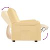 vidaXL Poltrona Massaggiante Reclinabile a 2 Posti Crema Microfibra