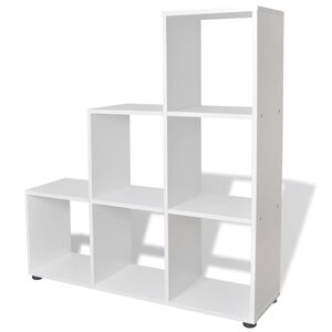 vidaXL Libreria Scalare / Scaffale Espositore 107 cm Bianco