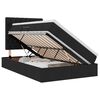 vidaXL Letto con contenitore e LED Nero 120 x 190 cm Poliestere