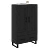 vidaXL Credenza Rovere Nero 69,5 x 31 x 115 cm Legno multistrato