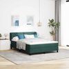 vidaXL Letto a molle con materasso Verde scuro 140 x 200 cm Velluto