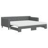 vidaXL Divano Letto Estraibile Materassi Grigio Scuro 90x200cm Tessuto