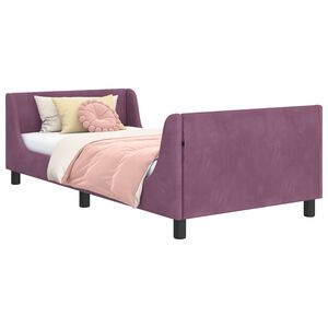 vidaXL Struttura letto bambini con testata Viola 80 x 200 cm Velluto