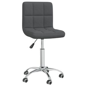 vidaXL Sedia da Ufficio Girevole Grigio Scuro in Tessuto