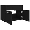vidaXL Mobile Sottolavabo Nero 60x38,5x46 cm in Legno Multistrato