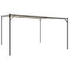 vidaXL Gazebo Beige 4x4 m 180 g/m&sup2; Tessuto e Acciaio