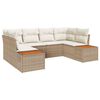 vidaXL Set Divano da Giardino 6 pz Beige polyrattan