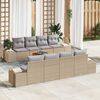 vidaXL Set Divano da Giardino 9 pcs Beige e Grigio Chiaro polyrattan