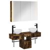 vidaXL Set di Armadi da Bagno 4 pz Rovere Fumo Legno ingegnerizzato
