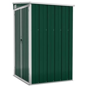 vidaXL Capanno Giardino a Parete Verde 118x100x178 cm Acciaio Zincato