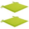 vidaXL Sedie Batavia 2 pz con Cuscini Verde Brillante in Massello di Teak