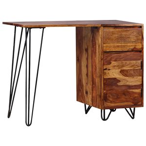 vidaXL Scrivania con 1 Cassetto 1 Armadietto Legno Massello Acacia