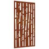 vidaXL Decorazione Muro da Giardino 105x55 cm Bamb&ugrave; in Acciaio Corten