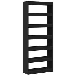 vidaXL Armadio per Libri Nero 80 x 30 x 198 cm Legno multistrato