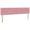 vidaXL Letto con Contenitore con materasso Rosa 200 x 200 cm Velluto