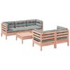 vidaXL Set Divani Giardino 6 pz Cuscini Legno Massello Abete Douglas